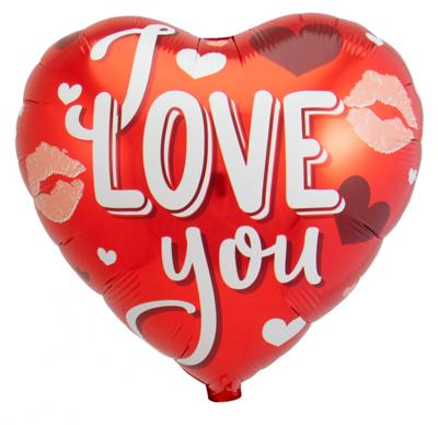 Hartvormige Folieballon I Love You - 45 cm