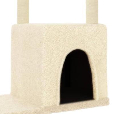Kattenmeubel met sisal krabpalen 97,5 cm crmekleurig - thumbnail