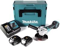 Makita dga511rtj 18v haakse slijper 125mm | 18v 5.0ah li-ion in m-box - thumbnail