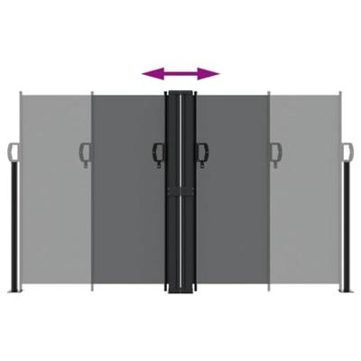 VidaXL Windscherm uittrekbaar 140x1000 cm zwart
