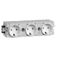 Hager GS30009016 Stopcontact voor Accessoires voor elektroplintsysteem Wit 1 stuk(s) - thumbnail