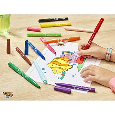Bic Kids Viltstift Visacolor XL Ecolutions 18 stiften in een metalen pot