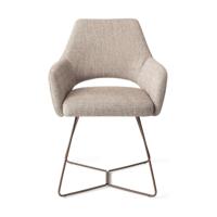 Jesper Home Eetkamerstoel 'Yanai' Beehive Rose Gold, kleur Biscuit Beach - thumbnail