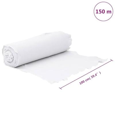 VidaXL Geotextielmembraan 1x150 m polyestervezel wit