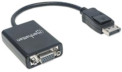 Manhattan 151962 DisplayPort / VGA Adapter [1x DisplayPort stekker - 1x VGA-bus] Zwart UL gecertificeerd 15.00 cm