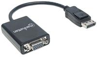 Manhattan 151962 DisplayPort / VGA Adapter [1x DisplayPort stekker - 1x VGA-bus] Zwart UL gecertificeerd 15.00 cm - thumbnail