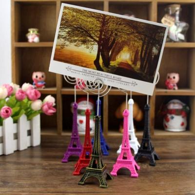 Mini Eiffel toren vorm Desktop standbeeld informatie notecard houder foto clip Home Art Deco gift willekeurige kleur levering Mini Eiffel toren vorm Desktop standbeeld informatie notecard houder foto clip Home Art Deco gift willekeurige kleur levering