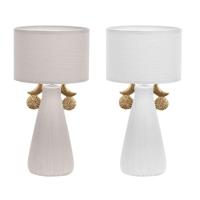 Bureaulamp DKD Home Decor Keramisch Polyester (22 x 22 x 44 cm) (2 Stuks) - thumbnail