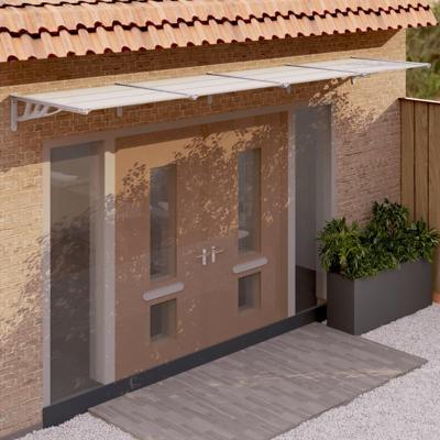 VidaXL Deurluifel 396x90 cm polycarbonaat grijs en transparant VidaXL Deurluifel 396x90 cm polycarbonaat grijs en transparant