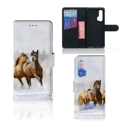 Honor 20 Pro | Telefoonhoesje | Met pasjeshouder | Paarden