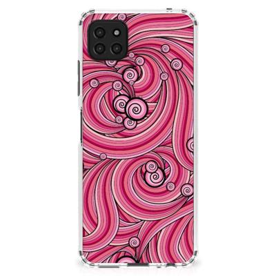 Samsung Galaxy A22 5G Back Cover Swirl Pink Samsung Galaxy A22 5G Back Cover Swirl Pink