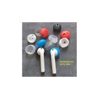 A Pair of Anti-Slip Covers for Airpods & Earpods, Transparent. - thumbnail