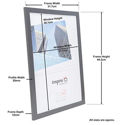 Hampton fotokader Oxford, in 2 cm MDF, zwart, A3 Hampton fotokader Oxford, in 2 cm MDF, zwart, A3