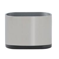 Stalen meubelpoot rvs look ovaal 6 bij 3 cm en hoogte 5 cm - thumbnail