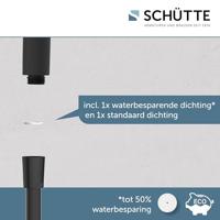 Glijstangset Schutte Raven 3 Standen Handdouche Incl Douchestang Mat Zwart - thumbnail