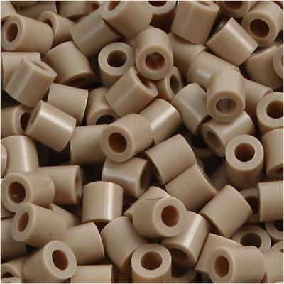 NABBI Strijkkralen, afm 5x5 mm, gatgrootte 2,5 mm, medium, beige (32248), 1100 stuk/ 1 doos