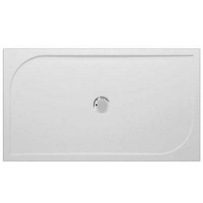 GO by Van Marcke Argon douchebak polybeton gelcoat 140x80x3cm rechthoek afvoer D90mm zonder potenstel wit EBG-1480C