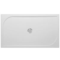 GO by Van Marcke Argon douchebak polybeton gelcoat 140x80x3cm rechthoek afvoer D90mm zonder potenstel wit EBG-1480C - thumbnail