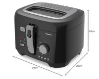 Inventum GF626 friteuse Frituurpan 2,5 l Enkel Zwart, Roestvrijstaal Vrijstaand 1800 W - thumbnail