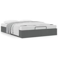 Bedframe zonder matras 140x200 cm stof donkergrijs - thumbnail