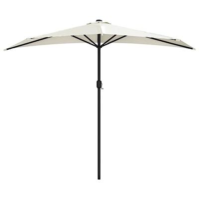 VidaXL Balkonparasol half met aluminium paal 270x144 cm zandkleurig