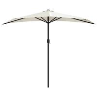 VidaXL Balkonparasol half met aluminium paal 270x144 cm zandkleurig - thumbnail