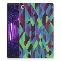 Lenovo Tab M10 Plus Back Cover Abstract Green Blue - thumbnail