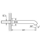 Grohe Essence Baduitloop Chroom - thumbnail