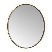 Spiegel Hotbath &MORE 100x100 cm LED-Verlichting Spiegelverwarming Rond Geborsteld Zwart PVD - thumbnail