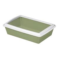 Kattenbak met rand 51x35x13cm op kleur gesorteerd - thumbnail