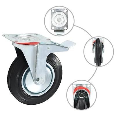 VidaXL Zwenkwielen met dubbele remmen 4 st 200 mm