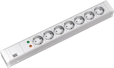 Bachmann 333.004 19 inch Stekkerdoos voor patchkast 1 HE Geaarde contactdoos Wit Bachmann 333.004 19 inch Stekkerdoos voor patchkast 1 HE Geaarde contactdoos Wit