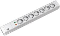 Bachmann 333.004 19 inch Stekkerdoos voor patchkast 1 HE Geaarde contactdoos Wit - thumbnail