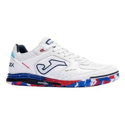 Joma Top Flex Rebound Zaalvoetbalschoenen (IN) Wit Blauw Rood Felblauw