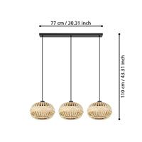 Eglo Rotan 3-lichts hanglampAmsfield 1 - 43863 - thumbnail
