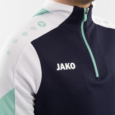 JAKO 6770 Sweater Met Kap Dynamic - Marine/Wit/Munt - L