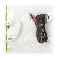 Stereo-Audiokabel | 3,5 mm Male - 2x RCA Male | 5,0 m | Zwart - thumbnail