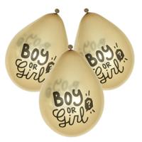 Gender Reveal Ballonnen Boy or Girl Goud (6st) - thumbnail