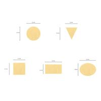 Vaessen Creative • figuurpons set basisvormen medium 5st. - thumbnail
