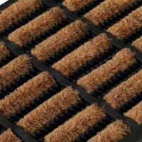 Deurmat rechthoekig 45x75 cm rubber en kokosvezel - thumbnail