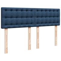 Boxspring met matras stof blauw 140x190 cm - thumbnail