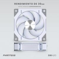 Phanteks D30 PWM Regular Airflow D-RGB PC-ventilator Wit (b x h x d) 120 x 120 x 30 mm - thumbnail