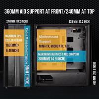 PC-behuizing zonder voeding - BITFENIX Sabre Mesh (zwart) - Medium toren - ATX-formaat - thumbnail