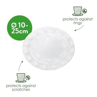Elho floorprotector rond onderzetter 18 cm transparant - thumbnail