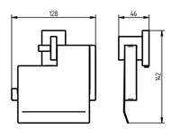 Toiletrolhouder Haceka Edge met Klep Chroom Haceka - thumbnail
