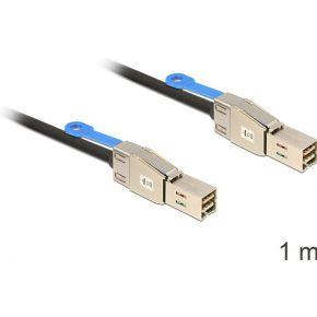 Delock HDD Aansluitkabel [1x Mini-SAS-stekker (SFF-8644) - 1x Mini-SAS-stekker (SFF-8644)] 1.00 m Zwart