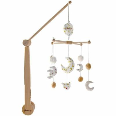Maan muziekmobiel voor baby Natuurlijk 60x40 cm