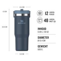 STANLEY - The Iceflow - Flip Straw tumbler 0,89l Navy - thumbnail