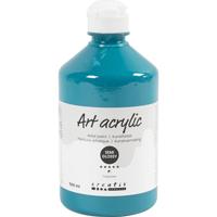 Creativ Company Acryl verf, semi-glanzend, dekkend, turquoise, 500 ml/ 1 fles - thumbnail