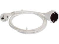 as - Schwabe 50311 PVC Schuko Verlengkabel met EU-Stopcontact en Stekker, IP20, 230 V/16 A, 3 m Kabellengte, Wit - thumbnail